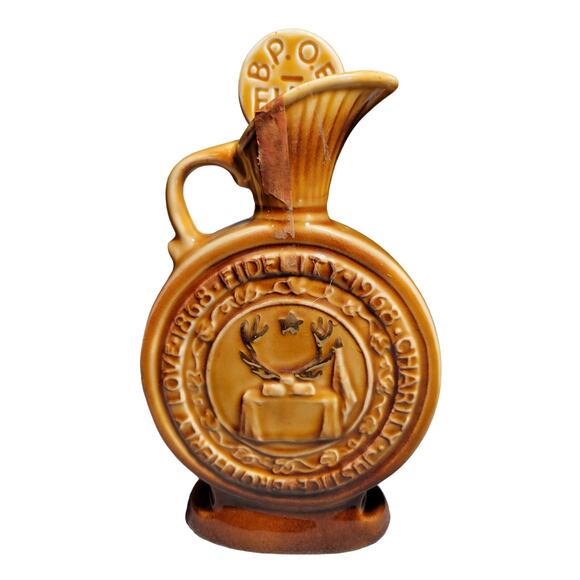 Historic Jim Beam Elks Centennial Bourbon Whiskey Bottle 1968 (empty) B.P.O.E - Picture 3 of 12